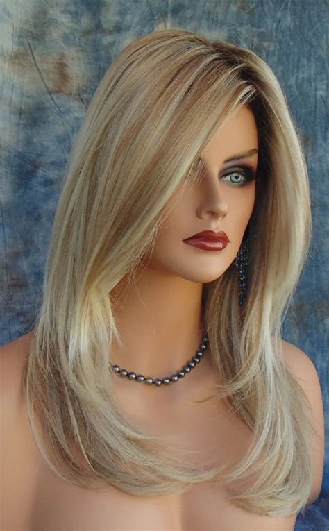 long blonde straight hair wig|blonde realistic wig.